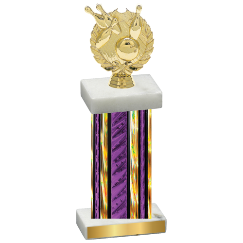 Single Purple Glacier Bowling Trophy