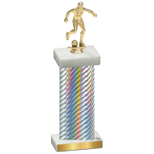 Single Silver Carbon Fiber Soccer Trophy
