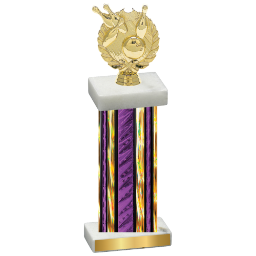 Single Purple Glacier Bowling Trophy