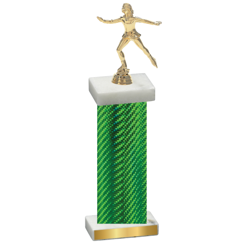 Single Green Carbon Fiber Skater Trophy