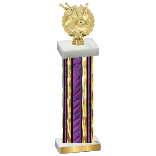 Single Purple Glacier Bowling Trophy