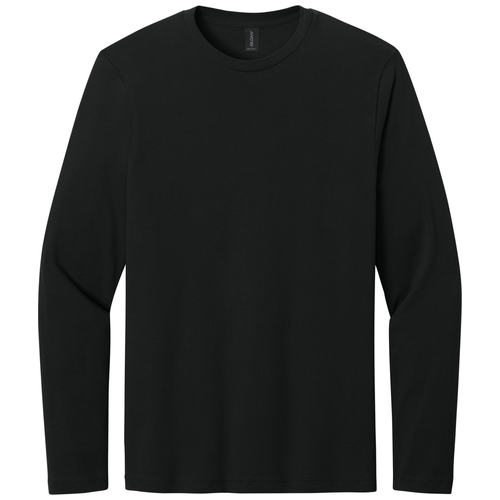 Black front - Gildan Softstyle Long Sleeve T-Shirt