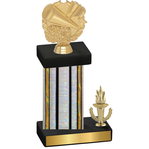 Accented Single Silver Glacier Victory Cheerleading Trophy