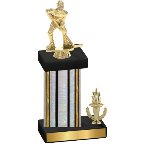 Accented Single Silver Glacier Victory Hockey Trophy