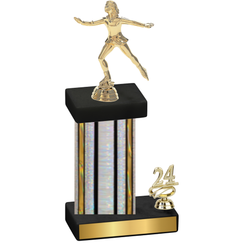 Accented Single Silver Glacier Year Skater Trophy