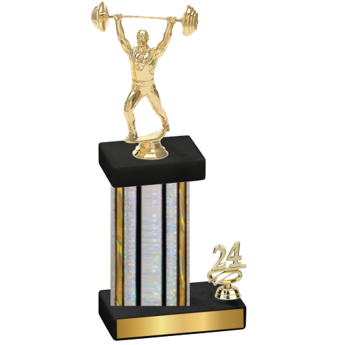 Accented Single Silver Glacier Year Weights Trophy