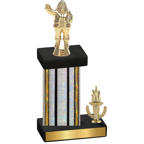 Accented Single Silver Glacier Victory Holiday Trophy