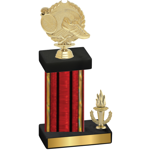 Accented Single Red Glacier Victory Running Trophy