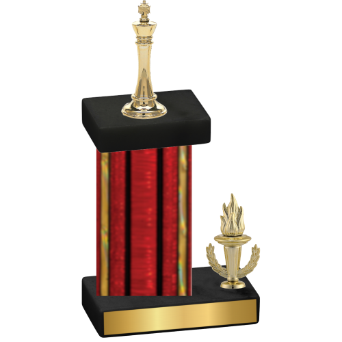 Accented Single Red Glacier Victory Chess Trophy