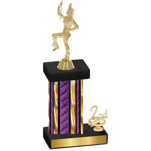Accented Single Purple Glacier Second Place Majorette Trophy