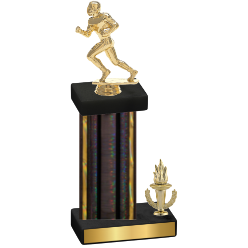 Accented Single Black Glacier Victory Football Trophy