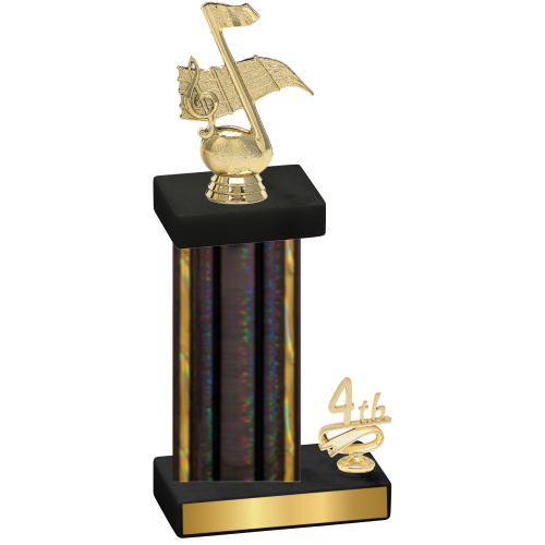 Accented Single Black Glacier Fourth Place Music Trophy