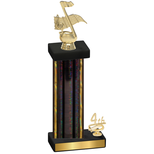 Accented Single Black Glacier Fourth Place Music Trophy