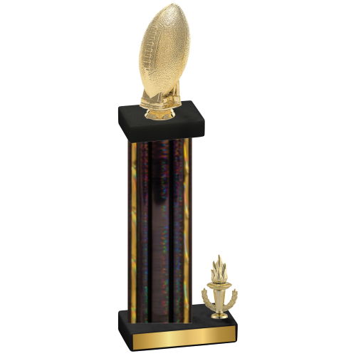 Accented Single Black Glacier Victory Football Trophy