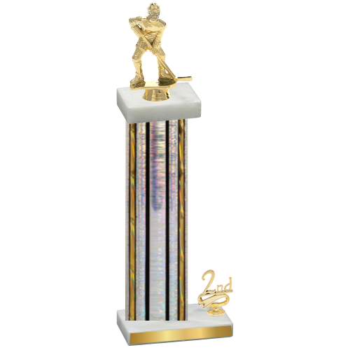 Accented Single Silver Glacier Second Place Hockey Trophy