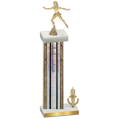 Accented Single Silver Glacier Victory Skater Trophy