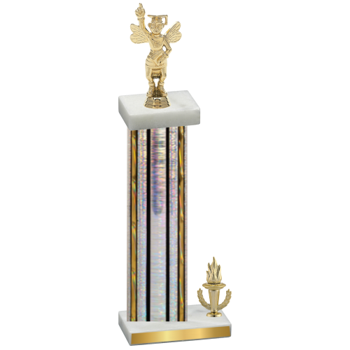 Accented Single Silver Glacier Victory Academics Trophy