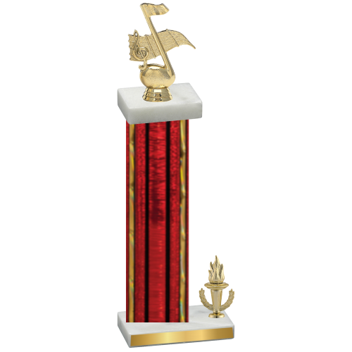 Accented Single Red Glacier Victory Music Trophy