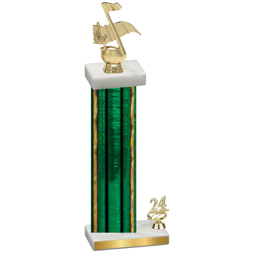 Accented Single Green Glacier Year Music Trophy