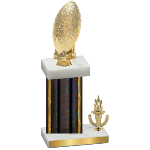 Accented Single Black Glacier Victory Football Trophy