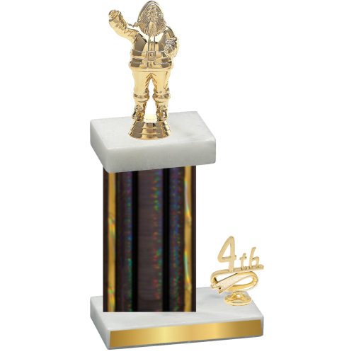 Accented Single Black Glacier Fourth Place Holiday Trophy