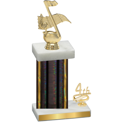 Accented Single Black Glacier Fourth Place Music Trophy
