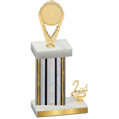Accented Single Silver Glacier Second Place Insert Trophy