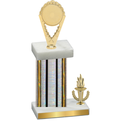 Accented Single Silver Glacier Victory Insert Trophy