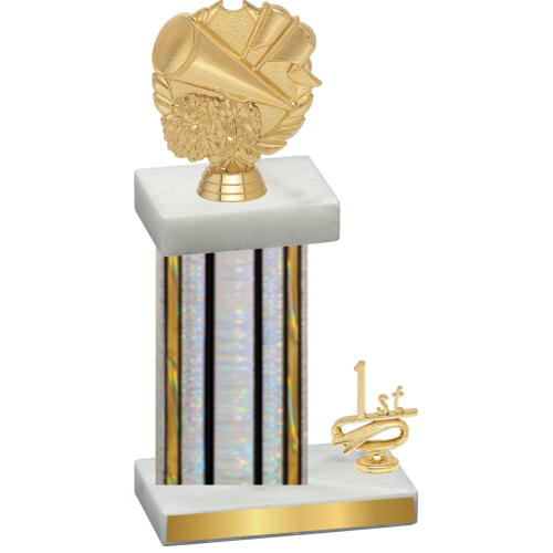 Accented Single Silver Glacier First Place Cheerleading Trophy