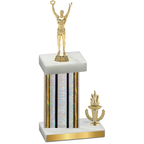 Accented Single Silver Glacier Victory Victory Trophy
