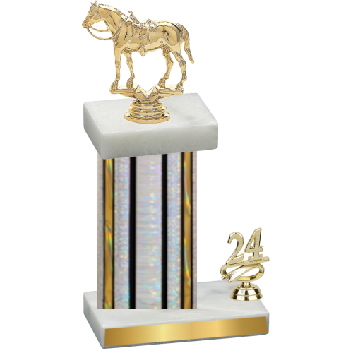 Accented Single Silver Glacier Year Horses Trophy