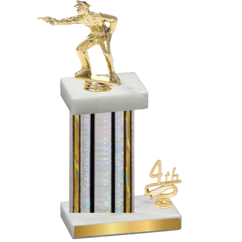 Accented Single Silver Glacier Fourth Place Shooter Trophy