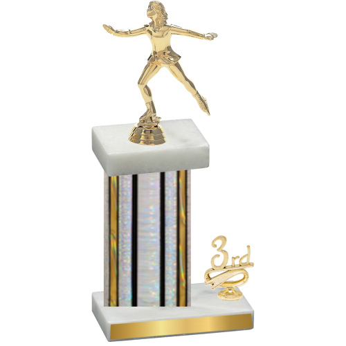 Accented Single Silver Glacier Third Place Skater Trophy