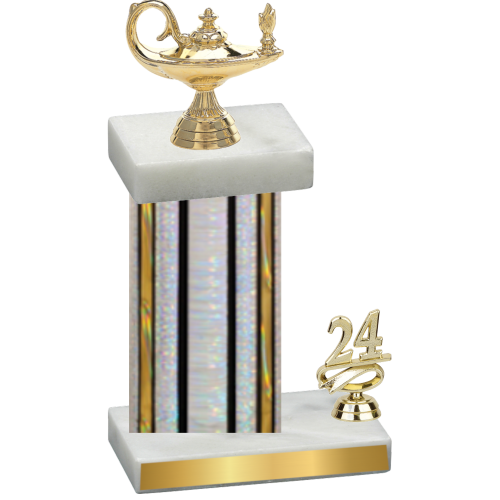 Accented Single Silver Glacier Year Academics Trophy