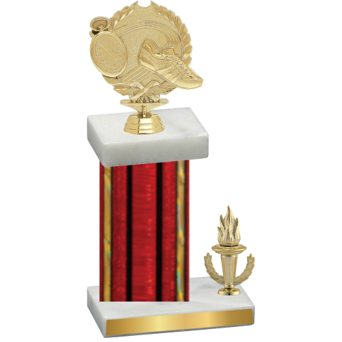 Accented Single Red Glacier Victory Running Trophy