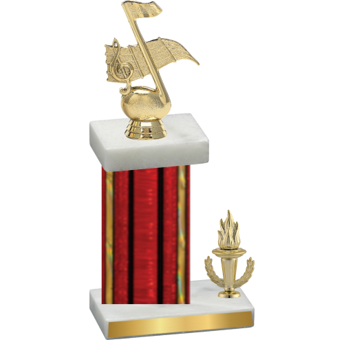 Accented Single Red Glacier Victory Music Trophy
