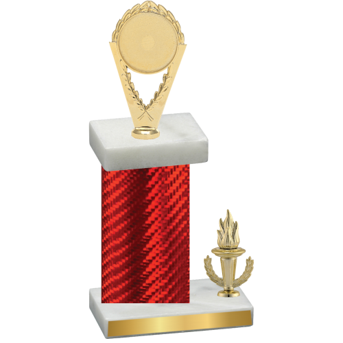 Accented Single Red Carbon Fiber Victory Insert Trophy