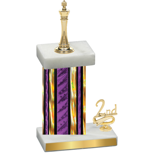 Accented Single Purple Glacier Second Place Chess Trophy