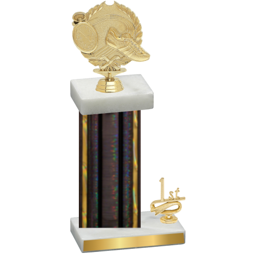 Accented Single Black Glacier First Place Running Trophy