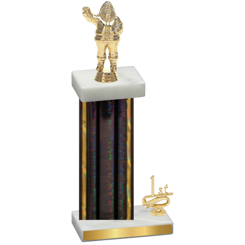 Accented Single Black Glacier First Place Holiday Trophy