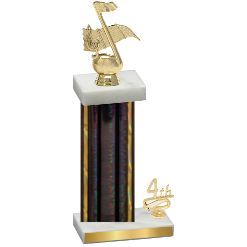 Accented Single Black Glacier Fourth Place Music Trophy