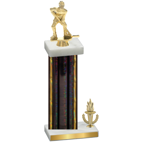 Accented Single Black Glacier Victory Hockey Trophy