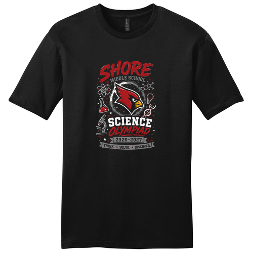 Black front - 2026 Shore Science Olympiad District Very Important Tee