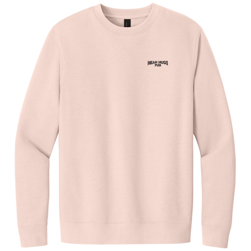 Rosewater Pink front - Mean Mugs Pub District V.I.T.Fleece Crew
