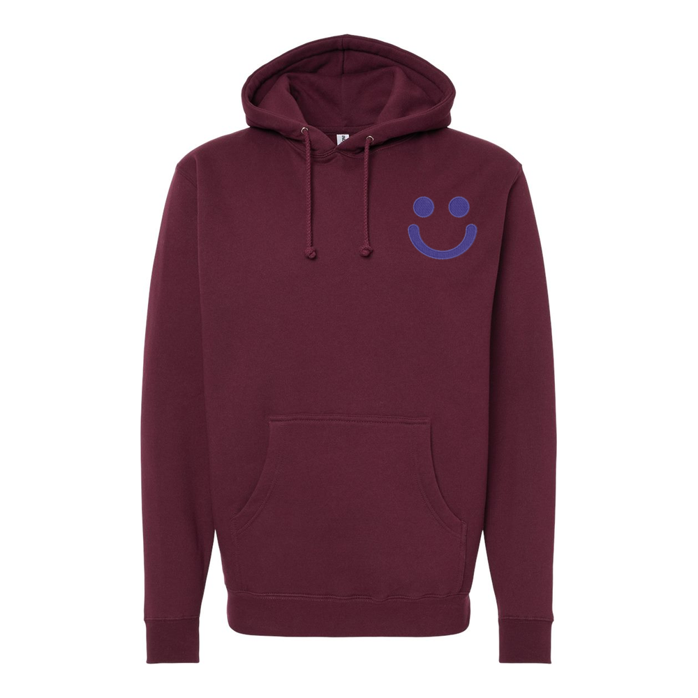 Embroidered Smile Cotton / Polyester Premium Adult Hoodie