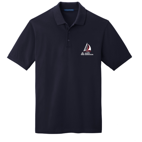 Navy front - 2027 Regatta Port Authority EZCotton Polo