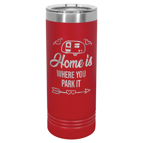 22 oz Skinny Tumbler with Slider Lid and Stainless Steel Engraving