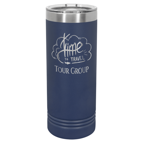 22 oz Skinny Tumbler with Slider Lid and Stainless Steel Engraving