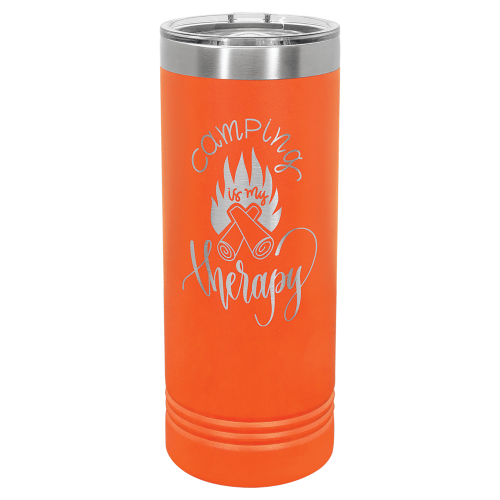 22 oz Skinny Tumbler with Slider Lid and Stainless Steel Engraving