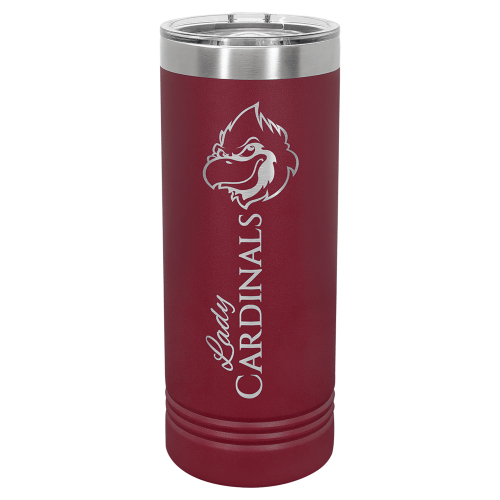 22 oz Skinny Tumbler with Slider Lid and Stainless Steel Engraving